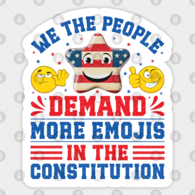 Patriotic Emoji For The 4th Of July Celebration 4th Of July Celebration Sticker Teepublic